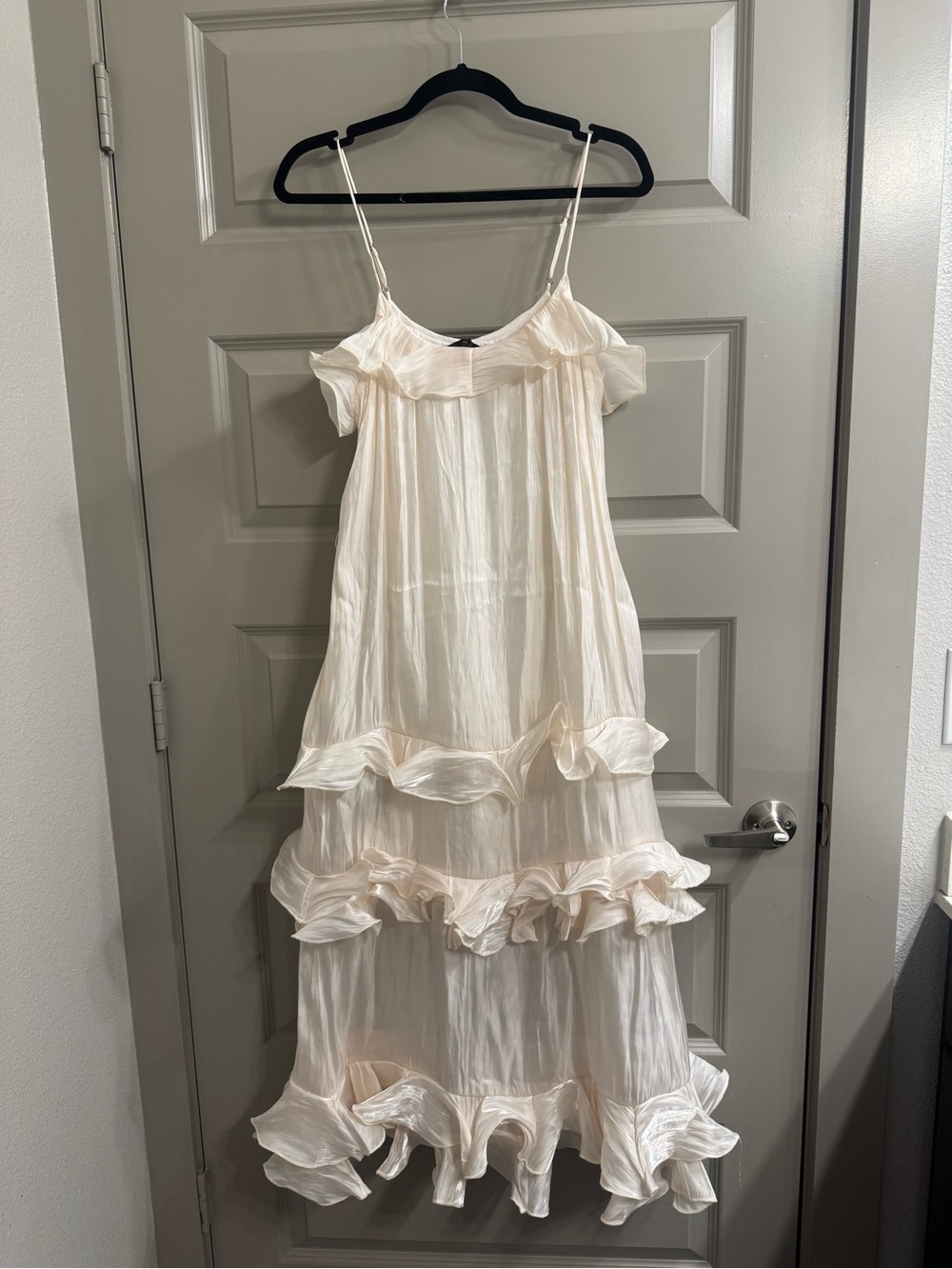 Narianna Cream Ruffle Tiered Slip